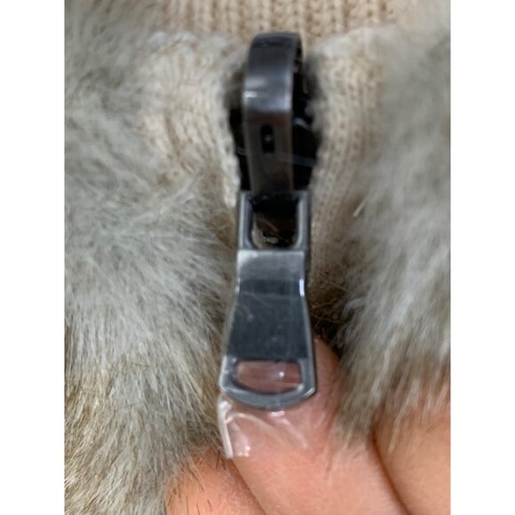 Ann Taylor Reversible Faux Fur & Knit Sweater Vest Size S NWT Zip Wool 8064 - Picture 14 of 15